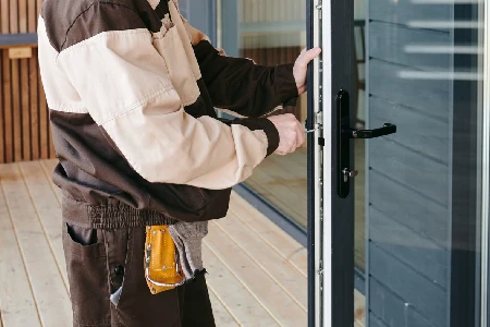 Cleaning And Polishing Glass Door Installation in North Miami